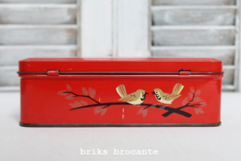 blikje rood met vogels - De Gruyter