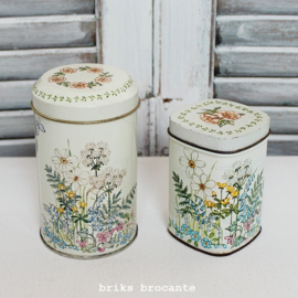 set blikjes veldbloemen