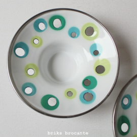 set emaille waxinelichthouder