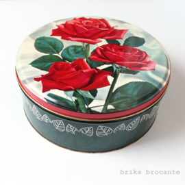 blik / koektrommel met rozen