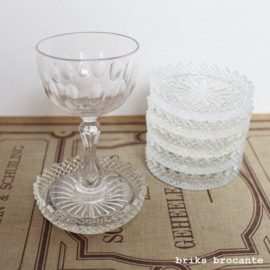 set kristallen onderzetters