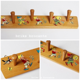 houten kinderkapstok kabouters
