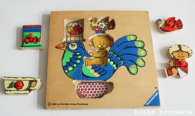 Ravensburger puzzeltje - kind op vogel