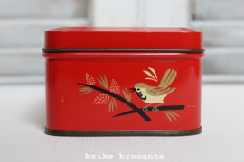 blikje rood met vogels - De Gruyter