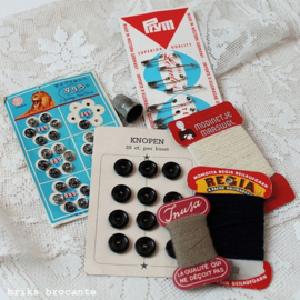 set vintage fournituren - kaartjes