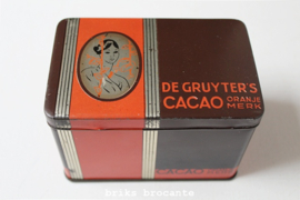 blikje De Gruyter's cacao oranjemerk