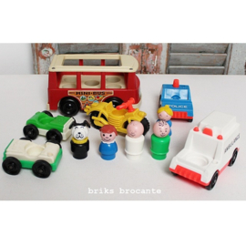 set vintage Fisher Price voertuigen