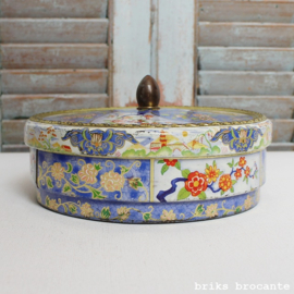 blik / koektrommel Albert Heijn - royal blue