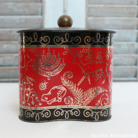blikje rood met zwart - golvend