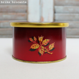 blikje Trefin - rood met rozen
