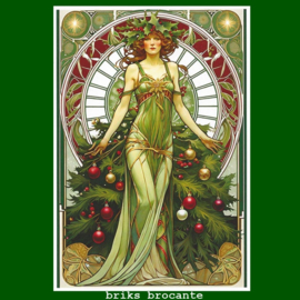 kaart Lady Christmas