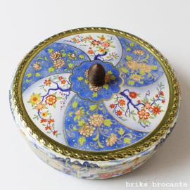 blik / koektrommel Albert Heijn - royal blue