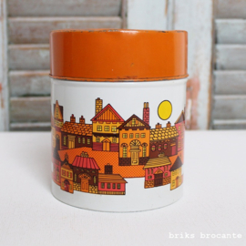 blikje oranje huisjes