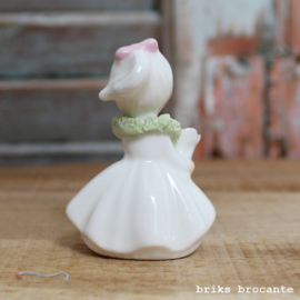 miniatuur bloemenmeisje - roze bloem