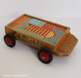 houten blokkenwagen - sprookjes