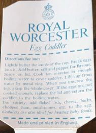 egg coddler Royal Worcester