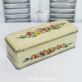 blik Verkade - bloemen-craquelé
