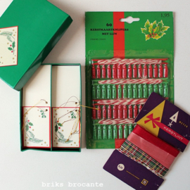 set vintage kerstdecoratie