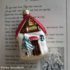 oude kerstbal - huisje