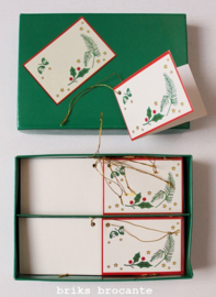 set vintage kerstdecoratie