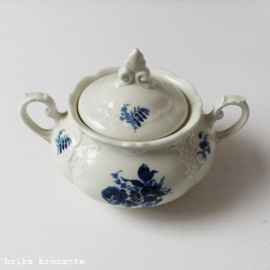 suikerpot Mosa - blauwe bloemen
