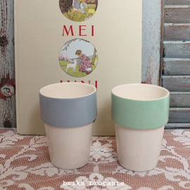 set pastel melkbekers