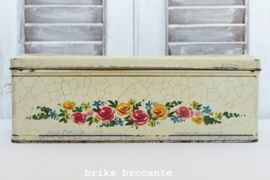 blik Verkade - bloemen-craquelé