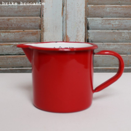 emaille maatbeker - rood