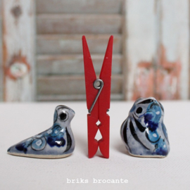 set miniatuur aardewerk vogels