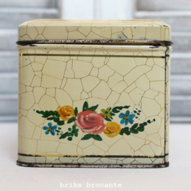 blik Verkade - bloemen-craquelé
