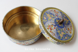 blik / koektrommel Albert Heijn - royal blue