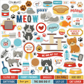 Echo Park stickers - I Love My Cat