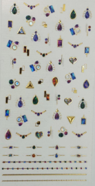 Korneliya 3D Nail Jewels XL - XL05 Gold and Necklace