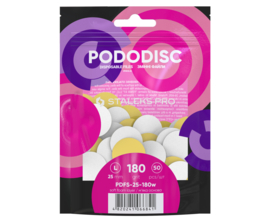 Staleks PODODISC PDFS-25-180 Witte refillpads 50 Stuks maat L (25mm) Grit 180