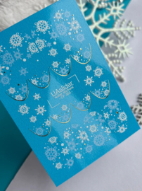 Waterdecal DeLuxe 353  – Golden Snowflake Waterdecal Nail Stickers