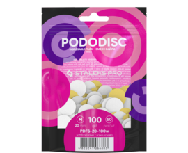 Staleks PODODISC PDFS-20-100 Witte refillpads 50 Stuks maat M (20mm) Grit 100