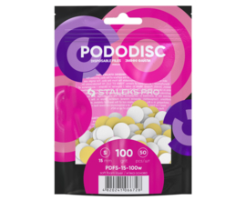 Staleks PODODISC PDFS-15-100 Witte refillpads 50 Stuks maat S (15mm) Grit 100