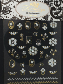 Korneliya 3D Nail Jewels DeLuxe - DL04 Flowers and Diamonds