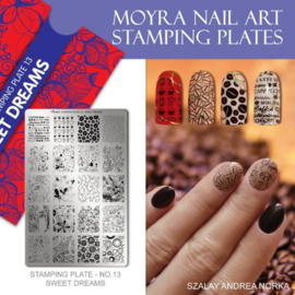 Moyra Stamping Plate 13 SWEET DREAMS