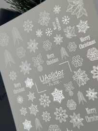 Waterdecal DeLuxe 206 – Luxe Silver Christmas Waterdecals
