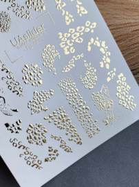 Waterdecal DeLuxe 187 – Golden Wild Waterdecal Nail Stickers Leopard Print