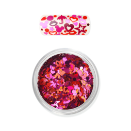 Moyra Nail art Glitter Mix Rainbow Love nr 2 RED