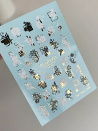 ZWaterdecal DeLuxe 169 - NAILWD Barok Zwart - Wit - Goud