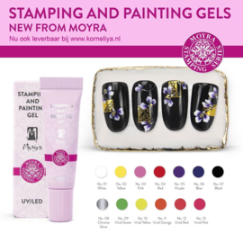 Moyra Stamping and Painting Gel Set met 20 kleuren