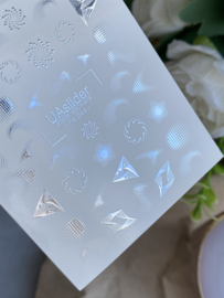 Waterdecal DeLuxe 244 – Abstract Silver Geometry