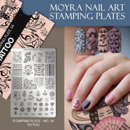 Moyra Stamping Plate 34 TATTOO