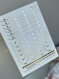 Waterdecal DeLuxe 013 FG – Gouden Hartjes Smile Line Waterdecals
