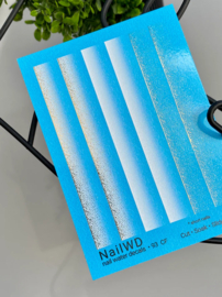 Waterdecal DeLuxe 093 CF – Gradient Stripe Waterdecal Nail Stickers