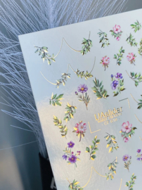 Waterdecal DeLuxe 618 – Wildflower Garden Waterdecal Nail Stickers
