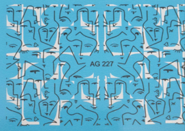 Korneliya Airbrush Waterdecal   AG 227 Black/White